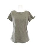 バーバリーブルーレーベル BURBERRY BLUE LABEL Tシャツ カットソー 半袖 ホース 刺繍 リボン 38 グレー /TK