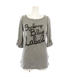 バーバリーブルーレーベル BURBERRY BLUE LABEL Tシャツ カットソー ロゴ 五分袖 38 グレー /TK