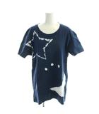 ブルーブルー BLUE BLUE ARIGATO Tシャツ 4 紺 ネイビー 星柄 半袖 ラウンドネック /AP