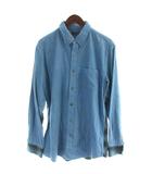 ブルーブルー BLUE BLUE シャツ 4 青 ブルー 長袖 ボタンダウンカラー チェック柄 /AP