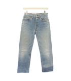 リーバイス Levi's USA製 501トップ裏524 1981年製 デニムパンツ ジーンズ ボタンフライ ロゴパッチ カットオフ W28 L36 水色 ライトブルー /BB