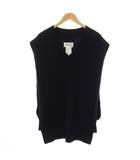 メゾンマルジェラ 10 Maison Margiela 10 マルタンマルジェラ 22SS Vネックニットウールサイドオープン4ステッチ ニットベスト プルオーバー S 紺 ネイビー S50TH0055 /YT