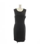 ダナキャランニューヨーク DKNY ワンピース ひざ丈 2 黒 ブラック ノースリーブ ラウンドネック /RR