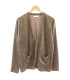 グリーンレーベルリラクシング ユナイテッドアローズ green label relaxing カーディガン M 茶 ブラウン 無地 ノーカラー 長袖 薄手 3227-140-0468 /HN