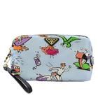 プラダ PRADA ポーチ サーフィン 三角プレート 水色 /KH ■OH