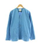 ジャックマン Jackman Grace Owners Cardigan グレースオーナーズカーディガン 長袖 Vネック L 水色 JM8238 /KU