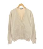 ロックステディカーディガン Rock Steady Cardigan Vネック 長袖 タグ付き ロゴ刺繍 L ベージュ NT12560R /YT