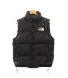 RETRO NUPTSE VEST レトロヌプシベスト ダウン スタンドカラー ナイロン ジップアップ ロゴ ワンポイント S 黒 ブラック NF0A3JQQ /BB