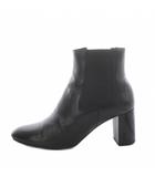 サンローラン パリ SAINT LAURENT PARIS サイドゴアブーツ ショートブーツ アーモンドトゥ ヒール レザー 37 黒 ブラック 472042 /AN23