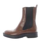 ザラ ZARA ブーツ サイドゴア レザー 37 茶色 ブラウン /SR