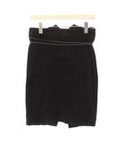 グッチ GUCCI タイトスカート ひざ丈 スリット ワンカラー フェイクスエード 38 茶 ブラウン /BB