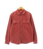 Corduroy Shirt コーデュロイシャツジャケット ジップアップ M ピンク /KH