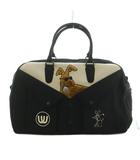 エムユースポーツ M・U SPORTS ボストンバッグ ゴルフバッグ 刺繍 黒 白 茶 /MI