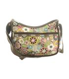 レスポートサック LesportSAC ショルダーバッグ 花柄 茶 マルチカラー /MI