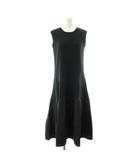 イエナ IENA 22SS リブニットワンピース ロング マキシ ノースリーブ フレア 切替 36 黒 ブラック /KU