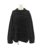 ニット セーター クルーネック 長袖 ラメ モヘヤ混 タグ付き FREE 黒 ブラック 1613-105-3599 /YT