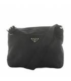 プラダ PRADA 三角プレート トライアングルロゴ ショルダーバッグ ナイロン 黒 ブラック /AN58 ■OH