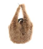 アニタビラルディ ANITA BILARDI ムートンファーバッグ トートバッグ ハンドバッグ ショルダーバッグ 2way 袋付き 茶 ブラウン /YT