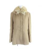 ダックス DAKS ジャケット フォックスファー襟 長袖 38 ベージュ /AP