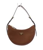 プラダ PRADA アーケ スモール ショルダーバッグ レザー 茶 1BC194 /KH ■OH