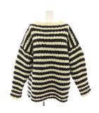 イエナ IENA ブラック BLACK 24AW ニット セーター ボートネック 長袖 ボーダー柄 白 ホワイト 黒 ブラック 24080900903240 /YT