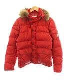 モンクレール MONCLER ヒュベール HUBERT ダウンジャケット アウター フード コヨーテファー アニメタグ 2 赤 レッド 220914193215 /YT