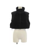 FLEECE CROPPED VEST フリースクロップドベスト ジップアップ OSFA 黒 232-17411 /KH