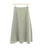 イエナ IENA フレアスカート 36 薄緑 ライトグリーン ミモレ ロング ウール /HN