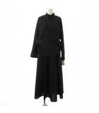 ミラオーウェン Mila Owen ワンピース 0 紺 長袖 ロング丈 ボタンダウンカラー /JP