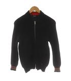 ニットジャケット ジップアップ XS 黒 ブラック /AN3