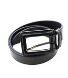 クリスチャンディオール Christian Dior ベルト レザー ワンカラー 無地 黒 ブラック /BB ■OH