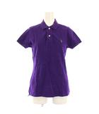 ポロシャツ M 紫 パープル 半袖 襟付き 無地 /KH