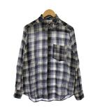 ドーサ dosa シャツ 長袖 チェック柄 S グレー 紺 /BM