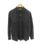 セブンバイセブン 7×7 シャツ 長袖 チェック柄 M グレー 黒 ブラック SBSS18TSHC /YT