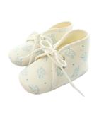 エルメス HERMES アダダドット ファーストシューズ ベビーシューズ 木馬柄 白 ホワイト 水色 /KU ■OH