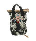 アディダス adidas リュックサック バックパック アニマル柄 花刺 マルチカラー 黒 ブラック ベージュ /SS ■OS