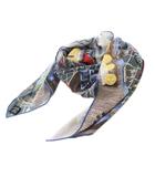 エルメス HERMES ELIAS KAFOUROS カレ100 ストール カシミヤ シルク マルチカラー /KH ■OH