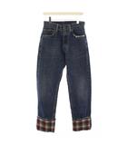 メゾンマルジェラ Maison Margiela PENDLETON 23AW Co-Ed チェックディテール デニムパンツ ジーンズ 25 青 S29LA0095 /KH