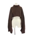 トゥデイフル TODAYFUL ラムウールタートルストール Lambwool Turtle Stole ニットポンチョ 茶 ブラウン /YT