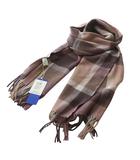 ブルーレーベルクレストブリッジ BLUE LABEL CRESTBRIDGE ストール マフラー チェック柄 ウール カシミヤ混 ピンク 紫 パープル /SS ■OS