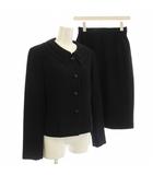 クロエ CHLOE スーツ フォーマル セットアップ ジャケット スカート ひざ丈 9 黒 ブラック 1405143-01 /☆G