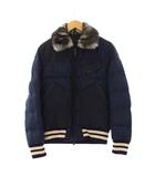 モンクレール MONCLER YOWIE ダウンジャケット ラビットファー 0 紺 4209H4136625 /KH