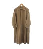 オーラリー AURALEE 20SS COTTON SILK GABARDINE LONG SOUTIEN COLLAR COAT ステンカラーコート ロング丈 裏地チェック コットン シルク混 0 ベージュ A20SC02MS /AN45