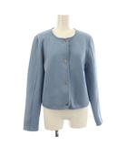 ブリスタージャカード メタルドット カットソー カーディガン F 水色 /JP