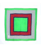 イヴサンローラン YVES SAINT LAURENT スカーフ ドット柄 黄緑 赤 レッド 白 ホワイト ネイビー /RI ■OS