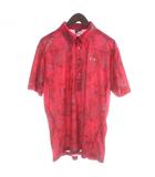 オークリー OAKLEY ポロシャツ 半袖 総柄 XL 赤 レッド  /AP