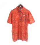 オークリー OAKLEY ポロシャツ 総柄 半袖 XL オレンジ  /AP