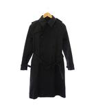 ハイク HYKE トレンチコート アウター ロング丈 ダブル ワンカラー ベルト 2 黒 ブラック /BB