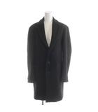 エディフィス EDIFICE チェスターコート S 黒 ブラック 長袖 無地 テーラードカラー /AP