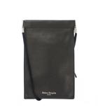 メゾンマルジェラ Maison Margiela ショルダーバッグ コンパクト レザー ロゴ プリント ワンポイント ワンカラー 黒 ブラック /BB